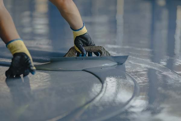 garage metallic epoxy floor